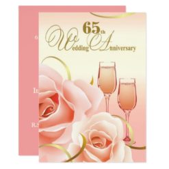 65th Wedding Anniversary Party Invitations
