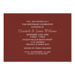 70th Wedding Anniversary Party Invitations - Image 2