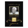 90th Birthday Party Black Gold - with photo Card