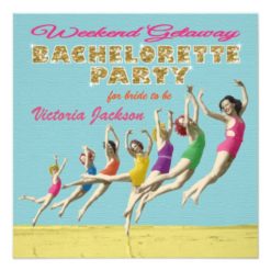 Bachelorette Weekend Getaway Party Invitations