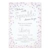 A little sparkle Silver purple birthday invitation