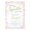 A little sparkle pink gold birthday invitation