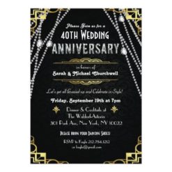 ANY YEAR Great Gatsby Anniversary Invitation