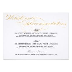 Accommodations Card - Gold & Black