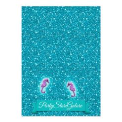 Adorable Mermaid Baby Shower Invitations #135 DARK - Image 2