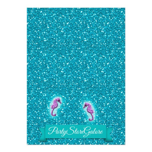 Adorable Mermaid Baby Shower Invitations #135 DARK - Image 2