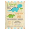 Aged Paper Dinosaurs Birthday Invitation