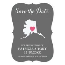 Alaska Home State Love with Custom Heart Card