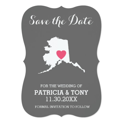 Alaska Home State Love with Custom Heart Card
