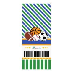 All Star Sport Ticket Pass Birthday Invitation - Image 2