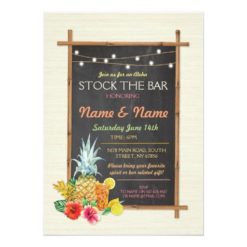 Aloha Stock The Bar Cocktail Engagement Invite