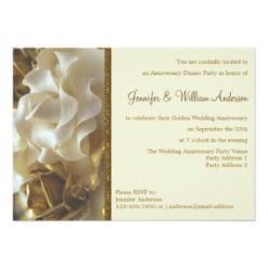 Anniversary Party Invitation Wedding Cake Roses