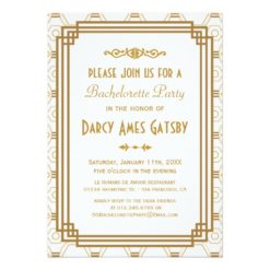 Art Deco Bachelorette Party Invitations