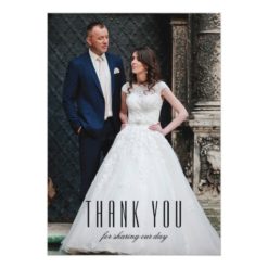Art Deco Wedding Photo Thank You Cards