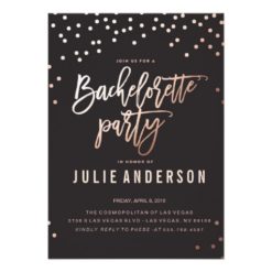 BACHELORETTE Party ITINERARY // BLACK invitation