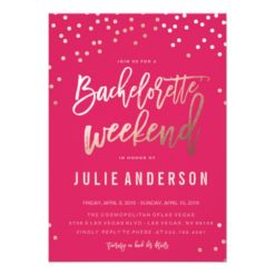 BACHELORETTE WEEKEND ITINERARY // PINK invitation