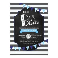 Baby Boy & Brunch Baby Shower Invitation