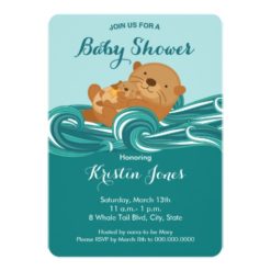Baby Otter Baby Shower Invitation