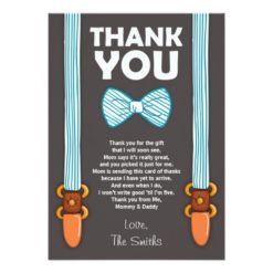 Baby Shower Thank You Card Little Man