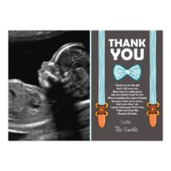 Baby Shower Thank You Card Little Man Echo