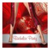 Bachelor Party  Abstract Red Girl Legs Card