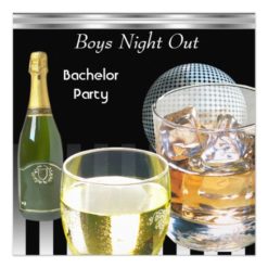 Bachelor Party Mens Boys Night Out Drinks 2 Card