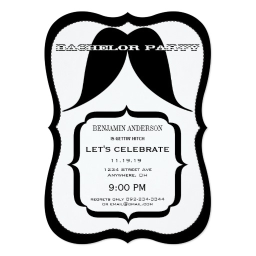 Bachelor Party Mr. Right Mustache Retro Hipster Card - Image 2