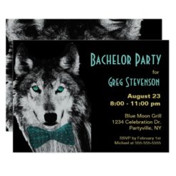 Bachelor Party Wolf Card