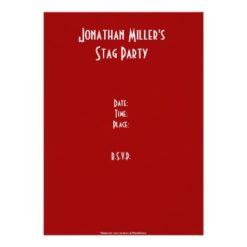 Bachelor Stag Party red VIP invite - Image 2