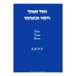 Bachelor blue vip party invitation - Image 2