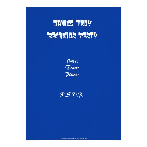 Bachelor blue vip party invitation - Image 2