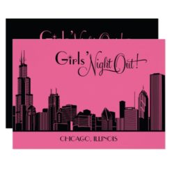 Bachelorette Party Invitations | Chicago Skyline