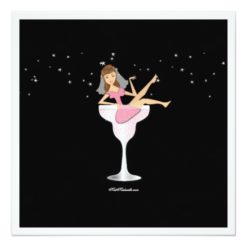 Bachelorette Party Pink Cocktail Bride Invitation - Image 2