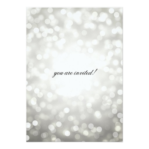 Bachelorette Party Silver Glitter Lights Card - Image 2