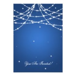 Bachelorette Party Sparkling String Blue Card - Image 2