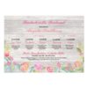 Bachelorette Rustic Bridal Shower Itinerary Coral Card