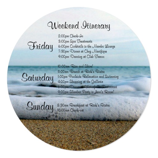 Bachelorette Weekend Invitation with Itinerary - Image 2