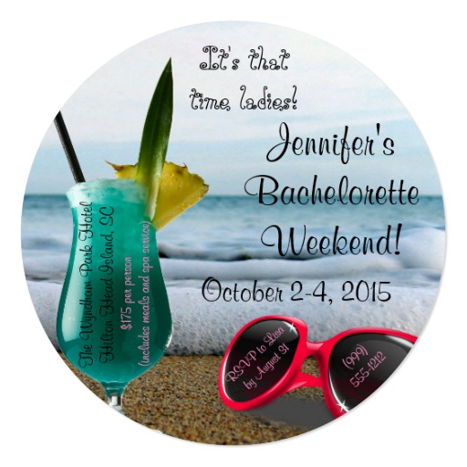 Bachelorette Weekend Invitation with Itinerary