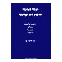Bachelors blue vip party invitation - Image 2