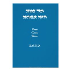 Bachelors blue vip party invitation - Image 2