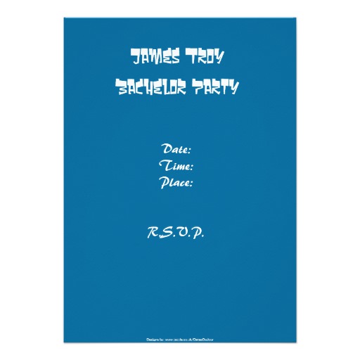 Bachelors blue vip party invitation - Image 2