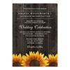 Barn Wood + Rustic Sunflower Wedding Invitations