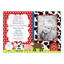 Barnyard Birthday Party Invitations