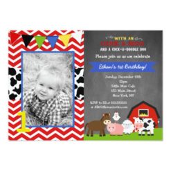 Barnyard Farm Birthday Party Invitations