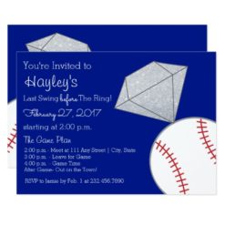 Baseball Bachelorette Party Invite- Last Swing Card