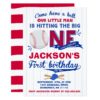 Baseball Birthday Invitation Baseball 1st Birthday