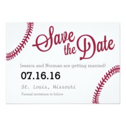 Baseball theme Save the Date Card
