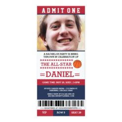 Basketball Bachelor Party Invites