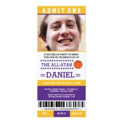Basketball Bachelor Party Invites