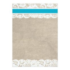 Beach Rustic Burlap Lace Bridal Shower Invitation - Image 2